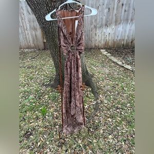 Size small snake pattern backless dress